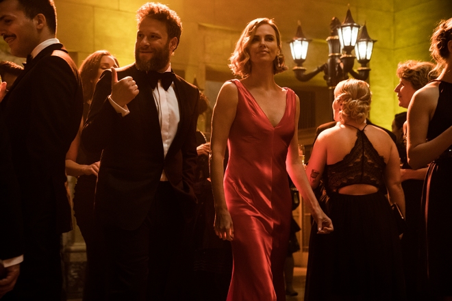 Fred Flarsky (Seth Rogen) and Charlotte Field (Charlize Theron) in FLARSKY.
